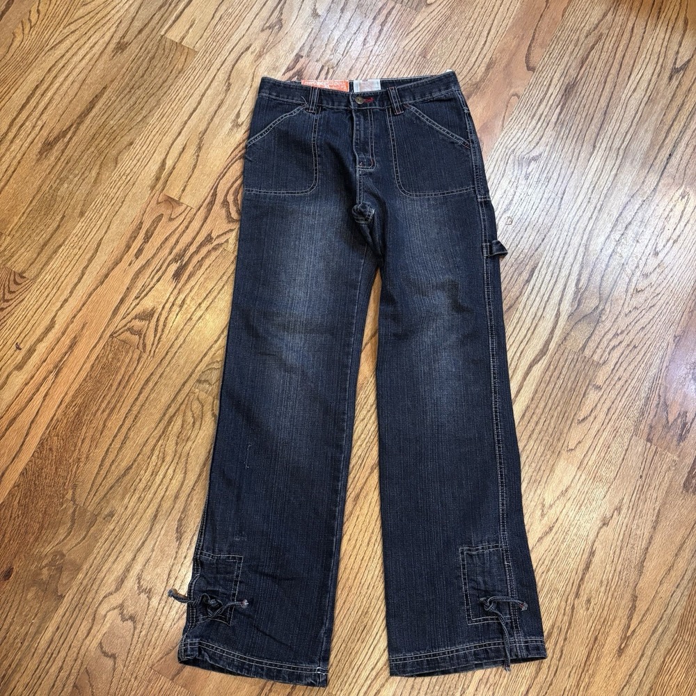 White Sailor Turbo Blue Jeans W29 Dark Wash Utility Y2K Skate Denim Vintage